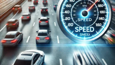 Dall·e 2024 08 21 09.36.12 An Image Representing A Traffic Radar Capturing Speeding Vehicles On A Highway. The Scene Should Include A Digital Radar Device Displaying High Speed