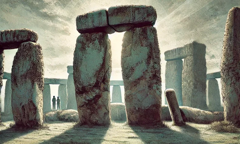 Dall·e 2024 08 22 07.19.47 A Detailed And Atmospheric Illustration Of Stonehenge A 5700 Year Old Monument In England With Large Stones Arranged In A Circular Formation. The Sc