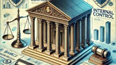 Dall·e 2024 08 22 10.36.55 A Detailed And Professional Illustration Representing The Concept Of Governance And Internal Control In Banks As Mandated By Law. The Image Should In