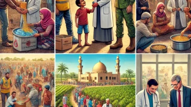 Dall·e 2024 08 22 11.13.57 A Detailed And Heartwarming Image Depicting The Activities Of The National Alliance التحالف الوطني As It Continues Its Efforts To Support The Most V