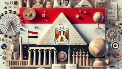 Dall·e 2024 08 25 11.07.27 An Image Representing Egypts Governmental Plan To Enhance Its Soft Power. The Image Should Include Symbols Of Egyptian Culture Such As Ancient Monum