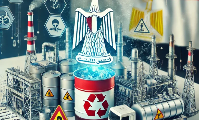 Dall·e 2024 08 25 12.27.49 An Image Representing The Legal Requirements For Classifying And Collecting Hazardous Waste In Egypt. The Image Should Include Symbols Like Hazardous