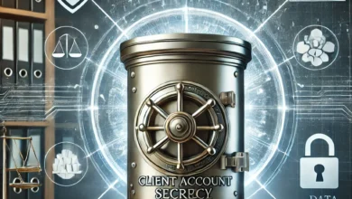 Dall·e 2024 08 26 10.31.32 An Image Symbolizing The Protection Of Client Account Secrecy And Data In Banks. The Image Should Feature A Secure Bank Vault With A Lock Representin