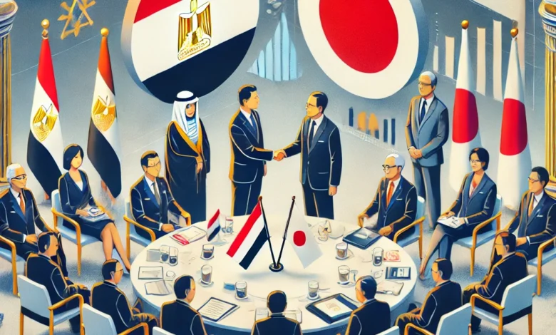 Dall·e 2024 08 27 19.57.17 An Image Depicting A High Level Dialogue Hosted By The Egyptian Ministry Of Planning With The Japanese Government And Financial Institutions. The Imag