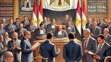 Dall·e 2024 09 01 12.23.38 A Formal Scene In The Egyptian Parliament Showing The Approval Of The New Criminal Procedure Law. The Image Depicts A Group Of Lawmakers Discussing An