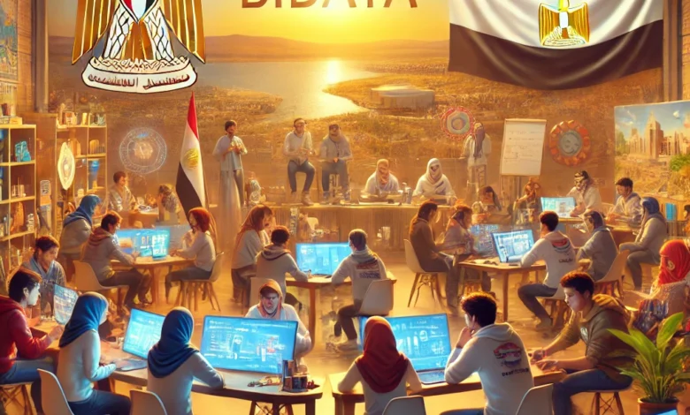 Dall·e 2024 09 01 12.26.22 A Scene Representing The Bidaya Beginning Initiative Launched By The Egyptian Government With A Focus On Building Human Capabilities And Enhancin