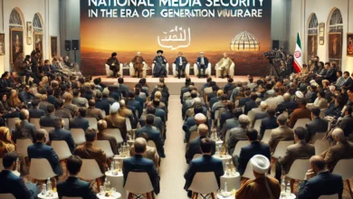 Dall·e 2024 09 01 12.54.11 A Formal Scene Depicting A Cultural Salon Organized By The Homeland Protectors Party حزب حماة وطن Discussing National Media Security In The Era Of