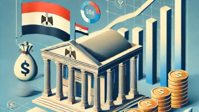 Dall·e 2024 09 01 18.14.38 An Informative Image Depicting The Rise Of Egyptian Bank Deposits To 11.7 Trillion Egp As Reported By The Central Bank Of Egypt. The Image Includes E