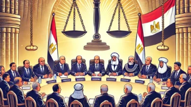 Dall·e 2024 09 02 18.01.24 An Image Depicting A Formal Meeting Between The Human Rights Committee Of The Egyptian Parliament And The Head Of The Lawyers Syndicate. The Scene Sh