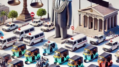 Dall·e 2024 09 02 18.33.59 An Image Representing The Regulation Of Tuk Tuks And Taxis By Local Governors In Egypt. The Scene Should Depict A City Street With Tuk Tuks And Taxis