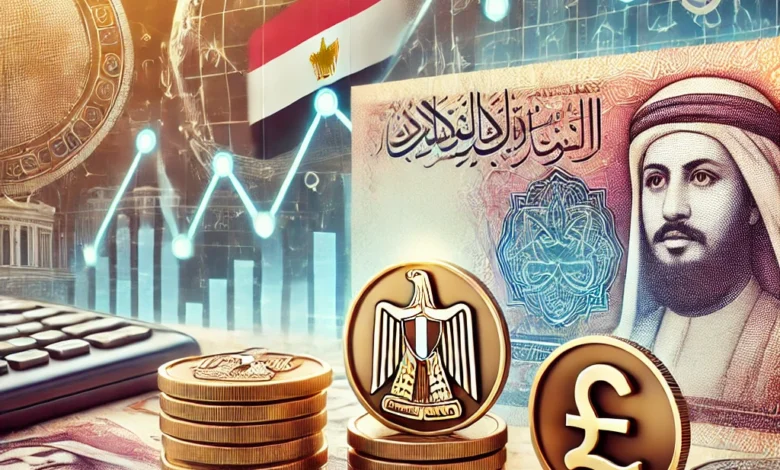 Dall·e 2024 09 03 18.28.53 An Image Depicting The Exchange Rate Of The Qatari Riyal Against The Egyptian Pound On Tuesday September 3 2024. The Image Should Include Symbols Of