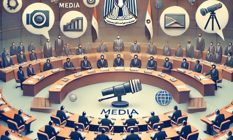 Dall·e 2024 09 04 19.58.46 An Image Representing The Efforts Of The Media Committee In The Egyptian Parliament During Its Fourth Session. The Image Should Show A Formal Meeting