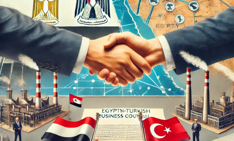 Dall·e 2024 09 05 16.27.00 An Image Representing The Egyptian Turkish Business Council Receiving Requests From Turkish Businessmen For Industrial Land In Egypt. The Image Can In