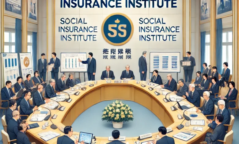 Dall·e 2024 09 15 21.27.50 A Formal Setting Inside The National Social Insurance Institute With Officials And Experts Discussing The Goals Of The Institute. The Room Includes A