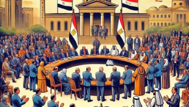 Dall·e 2024 09 16 19.55.57 An Illustration Representing The National Dialogue Praising The Egyptian Parliament For Opening Discussions On Amendments To The Criminal Procedures L