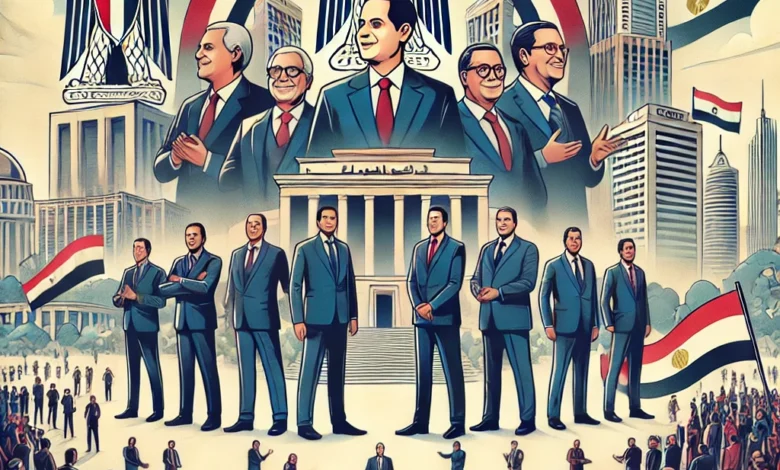 Dall·e 2024 09 16 20.13.20 An Illustration Depicting The New Formation Of The Supreme Committee Of The Mostaqbal Watan Party حزب مستقبل وطن. The Scene Shows A Group Of Promine